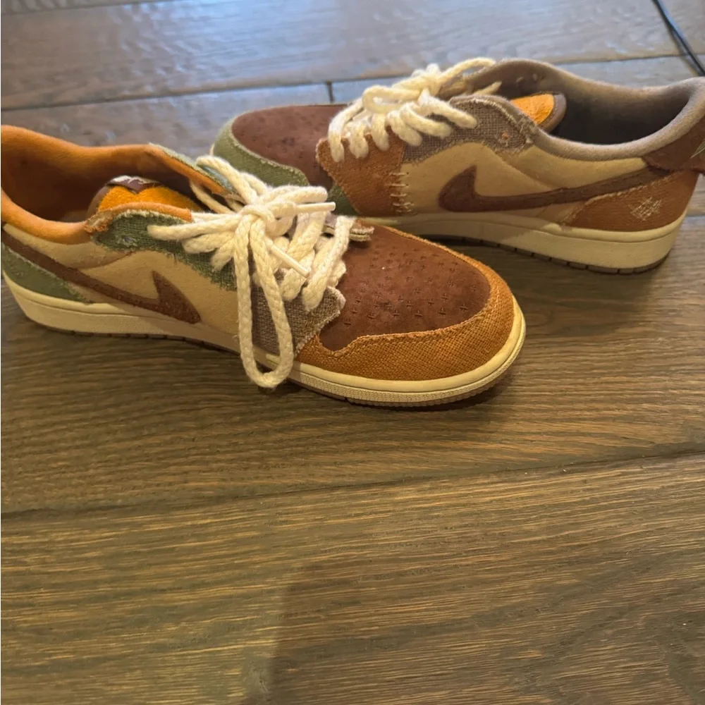 Zion Williamson x Air Jordan 1  low OG voodoo Like new sz 7 EU 40 - Picture 2 of 4